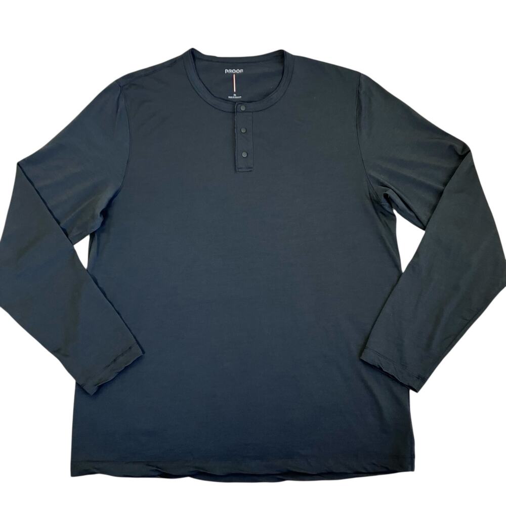 Proof by Huckberry Mens Sz XL 72 Hour Merino Wool Henley Black Base Layer Shirt - Picture 6 of 16